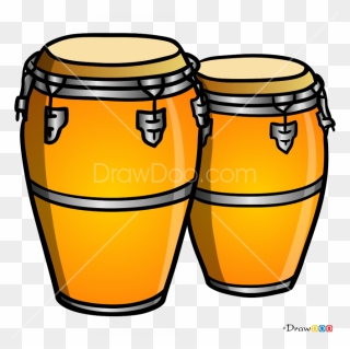 Drawing Of Bongo Instrument Clipart