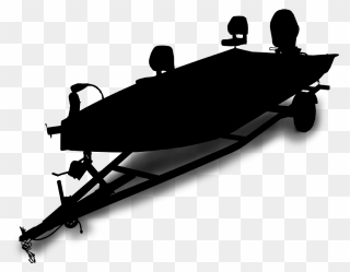 Boat Product Design Skateboarding - Boat On Trailer Png Silhouette Clipart