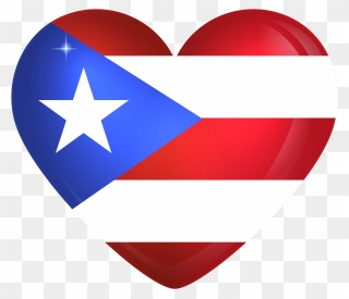 Puerto Rico Clipart Table - Puerto Rico Flag Heart Png Transparent Png