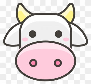 Transparent Pig Face Png - Draw A Cow Emoji Clipart