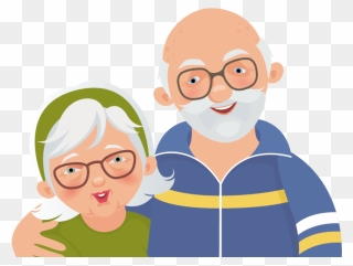 Granny And Grandpa Clipart - Png Download
