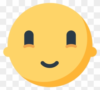 File - Fxemoji U263b - Svg - Slightly Smiling Smiling Face Emoji Clipart