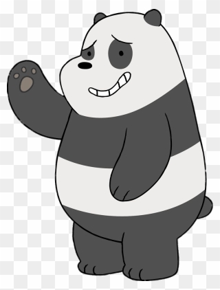 We Bare Bears Panda Waving Transparent Png - Griz Panda We Bare Bears Clipart