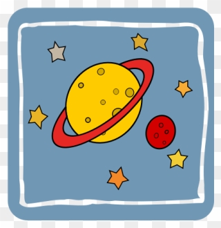 Cartoon Illustration Of Universe - Planet Clipart