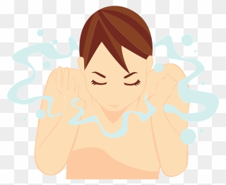 Woman Face Wash Clipart - Illustration - Png Download