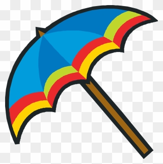 Cute Beach Umbrella Clipart - Png Download