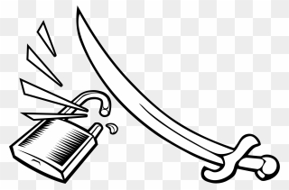 Sword Clipart Pedang - Pedang Clipart Black And White - Png Download