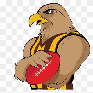 Afl Football Clipart Clip Royalty Free Download 2017 - Hawthorn Cartoon - Png Download