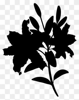 Clip Art Leaf Silhouette Plant Stem Flowering Plant - Flower - Png Download