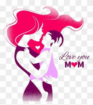 Transparent Mom And Son Clipart - Happy Mother's Day 2020 - Png Download