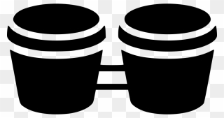 Instruments Clipart Bongo - Black And White Bongos Png Transparent Png