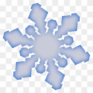 Falling Snowflake Clipart Blue Vector Library Library - Simple Snowflake Clipart Transparent Background - Png Download