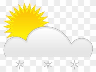 Snow Cloud Clip Art - Sun And Rain - Png Download