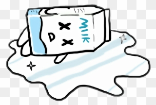 Clipart Milk Spill Milk - Transparent Spilled Milk Clipart - Png Download