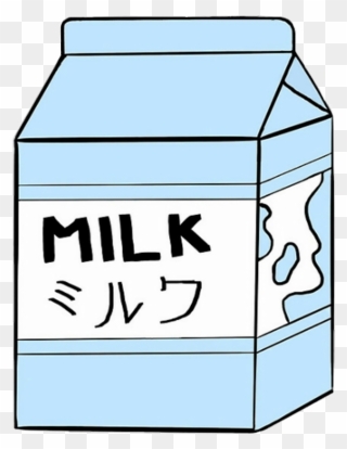 #aesthetic #milk #milkcarton #carton #blue #white #black - Aesthetic Milk Carton Drawing Clipart