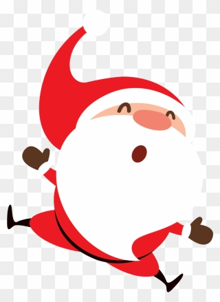 Santa Jumping For Joy Clipart