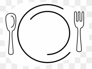 Table Setting Clipart - Food Photos Black And White - Png Download