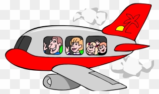 Train Clipart Vacation - Family On A Plane Clipart - Png Download
