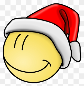 Red, Happy, Faces, Face, Hat, Smiley, Christmas, Funny - Smiley Face Clip Art - Png Download