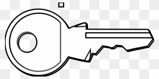Key Clipart Outline - Black And White Key Clipart - Png Download