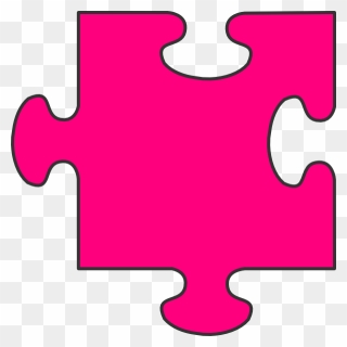 Transparent Puzzle Pieces Clipart - Pink Puzzle Piece Clip Art - Png Download
