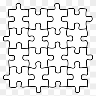 Puzzle Clipart Intervention - Black And White Puzzle Pieces - Png Download