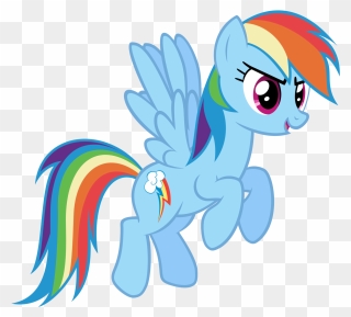 Flying Clipart Flight Line - Rainbow Dash My Little Pony - Png Download