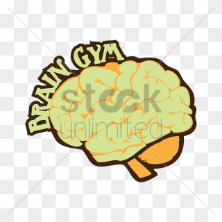 Human Brain With Brain Gym Words Vector Graphic Clipart - Png Download