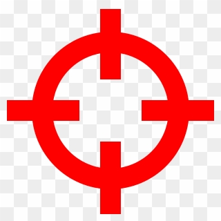 File - Crosshairs Red - Svg - Wikipedia - Crosshair Png Clipart