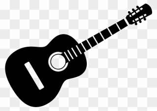 Guitar Clipart Black And White - Png Download
