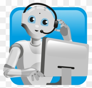 Receptionist Software - Software Robot Clipart