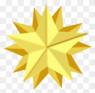 Golden Star - Gold Star Shape Png Clipart