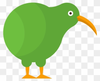 Green Kiwi Bird Icon Clipart