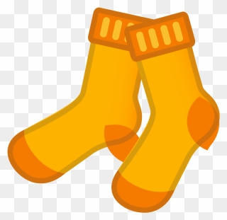 Sock Clipart Orange Objects, Sock Orange Objects Transparent - Socks Emoji - Png Download