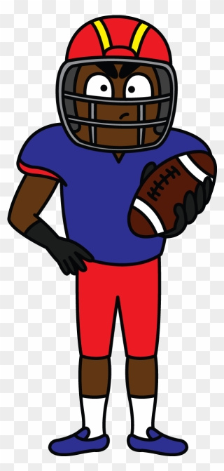 Draw A Football Player But Easy Clipart