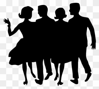 People, Dance, Dancing, Silhouette, Man, Woman, Party - Transparent 1950s Clip Art - Png Download