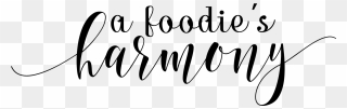 A Foodie"s Harmony - Calligraphy Clipart