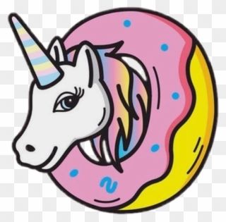#unicorn #donuts #rainbow - Cute Unicorn Donut Drawings Clipart