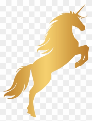 Unicorn Horn Mustang Gold Portable Network Graphics - Transparent Gold Unicorn Png Clipart