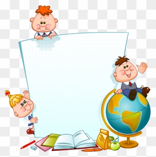 Frame And Borders School Children - Kid Border Clipart - Png Download