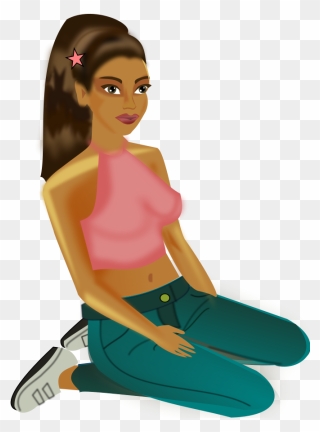 Sitting Girl Clipart Png Transparent Png