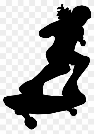 Skateboarding Clip Art - Silhouette Clipart Skateboarding Png Transparent Png
