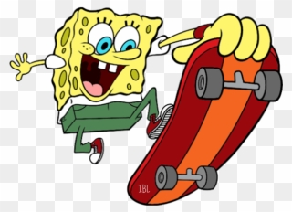 Spongebob Skateboarding Clipart