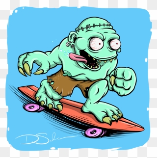 Skate Monster Trans Clipart