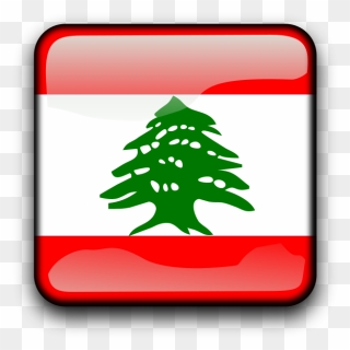 Lb - Cedar Tree Flag Of Lebanon Clipart