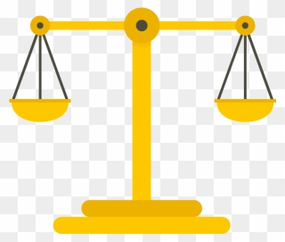 Transparent Scales Of Justice Clipart - Justice Scale Clipart Transoarent - Png Download