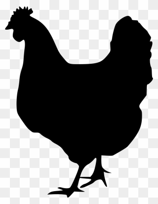 Comb - Silhouette Chicken Clip Art - Png Download