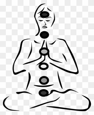 Spiritual Seven Chakra Meditation Clipart