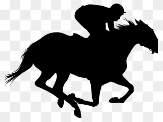 Transparent Horses Racing Clipart - Horse Racing Silhouette - Png Download