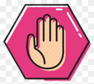 #stop #stopsign #hand #pinkstopsign #pink - Stop Sign Clipart